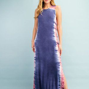 New With Tags FSL Apparel Jersey Tie Dye Maxi Dress